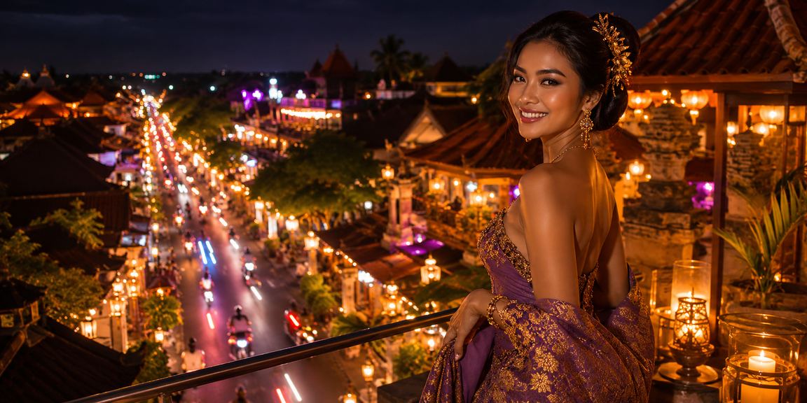 Suasana hiburan malam di pasar malam Vietnam dengan nuansa casino yang semarak